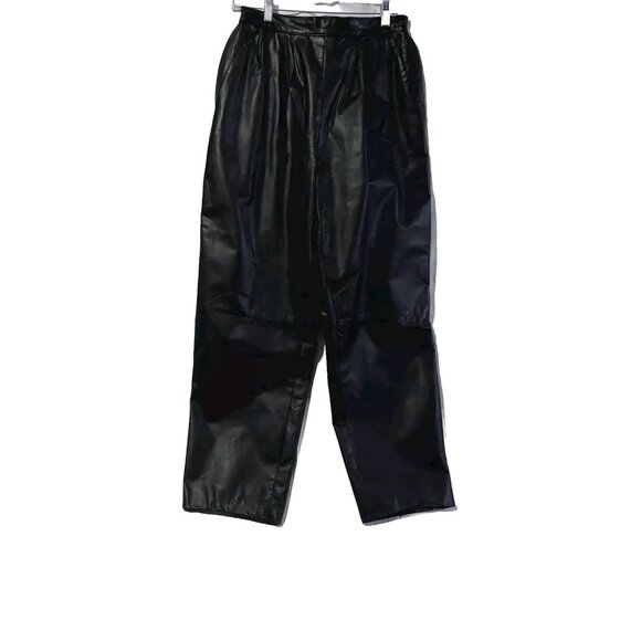 West Bay Women's Size 10 Leather Pants Black High Rise Vintage - Picture 11 of 11